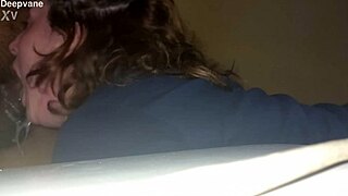 how deep can this blonde slut throat your throbbing cock?