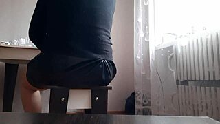 hot milf secretary skirt-up masturbation in office