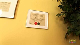 crazy sexy blonde with huge natural tits gets pounded doggystyle at psychiatrist's office