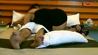 Latina housewife fucks her submissive cuckold's friend hard gaping orgasm