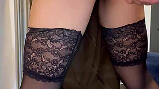 Huge Cock Secretly Stretches Stockinged Secretary's Wet Pussy