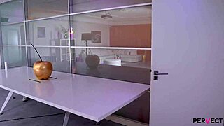 Pervect Liz teaches Norah to deepthroat big cock ride cowgirl lick ass rimjob in heels fishnets group threesome