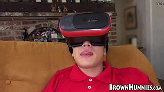 Ebony stunner Anya Ivy tempts young stud's throbbing cock