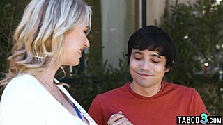 horny milf gets deepthroated and fucked by embarrassed guy