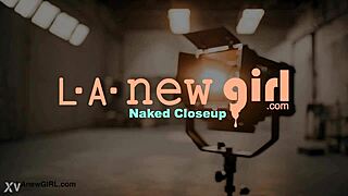 wanna see this tall brunette model's sexy curves up close on sofa?