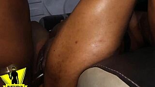 Black Ninja Pounds Neighbor's Curvy Ebony Ass Doggystyle Before Huge Cumshot