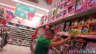 Petite Teen 18+ Swallows Massive Cumshot from Monster Cock