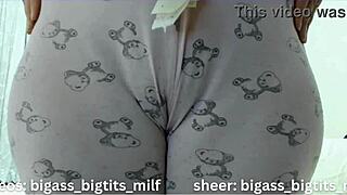 check out this juicy cameltoe closeup with puffy wet pussy lips spread wide