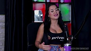 emily louise casting with tifany rocha sheer red lingerie tease