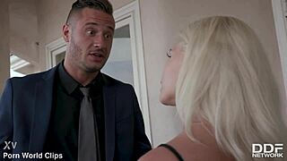 blonde teen chokes on rough hardcore blowjob dream