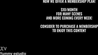 imagine sexy latina kimi gulping massive piss bottle then devouring four huge cocks in rimming dap madness