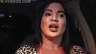 Fitness Milf Brunette Sucks Big Cock in Car for App Driver Thrills