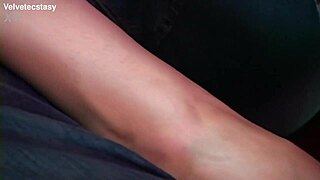 a shy redhead in glasses squirts wildly during her casting interview couple session