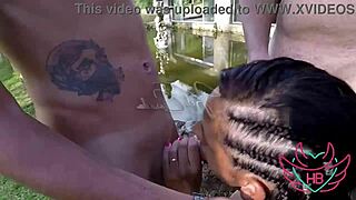 morena's wild outdoor camp threesome with two huge cocks bareback bliss!