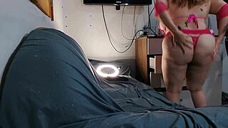 busty latina milf begs brazilian bookworm to stretch her tight asshole wide