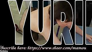 Yurii's Leashed Teasing Strip Leads to Pussy Licking and Spanking Thrills