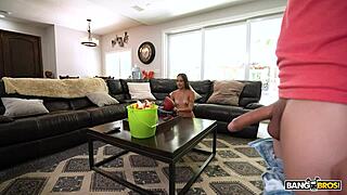 Johnny Love, your monster cock made cleaning lady Lola Rose forget her duties!