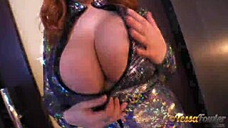 Huge emotions overflow as Tessa Fowler's massive tits bounce wildly