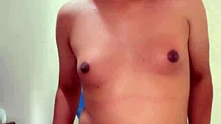 Sporty Transsexual Teases Luscious Tits