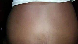 Pretty Ebony Couple's Rough Doggystyle Creampie Fuck