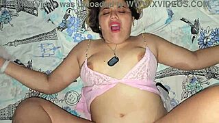 Fucking this blonde Latina nympho whore bitch with hard cock pounding