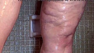 damn this big juicy bbw milf shower flaunts huge pussy lips