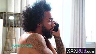 Wet big ass milf Lacey Jayne slurps cock in slippery nuru massage