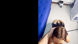 Shy latina's puffy pussy casting tease