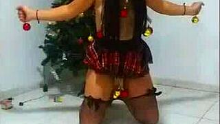 hey slave ready for christmas bondage choking and gagging fun