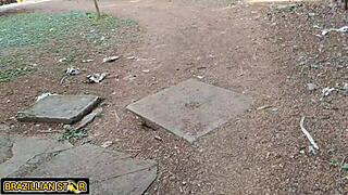 Skinny farm girl begs peon to pop her virgin cherry deep in the wild woods