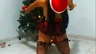 hey slave ready for christmas bondage choking and gagging fun