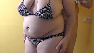 Big Boobed Pregnant Wife's Bareback Cheating Lover Creampie Thrusts