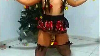 hey slave ready for christmas bondage choking and gagging fun