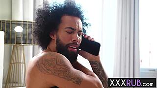 Wet big ass milf Lacey Jayne slurps cock in slippery nuru massage