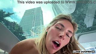 Bonnie blue slut rides cock hard as car speeds on