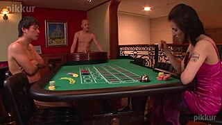 Maria's intense rodeo threesome erupts with blowjobs cum in mouth and wild group fucking