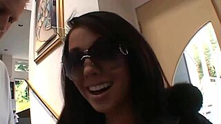 brunette milf in heels and stockings takes deep anal fingering