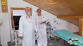 sexy blonde teen's pussy gets intense gyno exam arousal