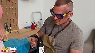 ever wonder how a big tits blonde soaks her panties before wild anal pounding?