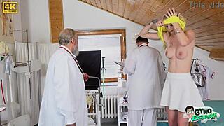 sexy blonde teen's pussy gets intense gyno exam arousal