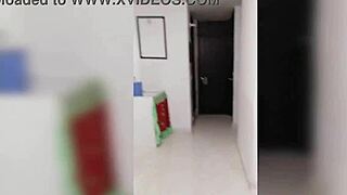 hired hot colombian cleaner with big natural tits ended up fucking her senseless