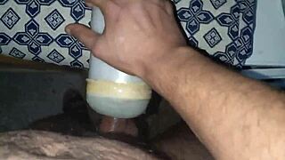 amateur dude wanks his monster cock into creamy homemade pussy fucking nasty style