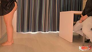 why pound a sexy latina in the kitchen before filling her tight pussy with cum?