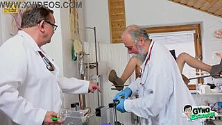 sexy blonde teen's pussy gets intense gyno exam arousal