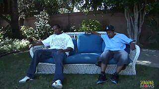 whoa chubby ebony's big naturals bounce while shared by two bbc monsters 😍🍆💦