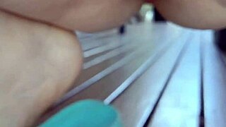 Mature Horny Wife Squats Gapes Huge Shaved Cunt Outdoors