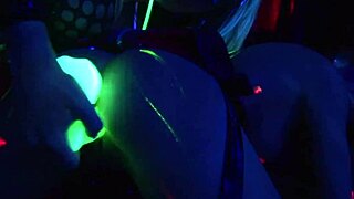 lesbian party glows with teasing toy pussy licks