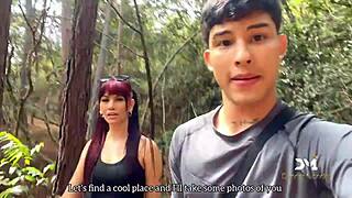 Latin Lovers Danner Mendes And Yenifer Chacon Sneak Forest Fuck Quickie