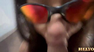 personal trainer pounds my ass while dominating my girlfriend in lingerie