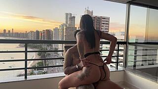 Sweetly riding until his sunset burst